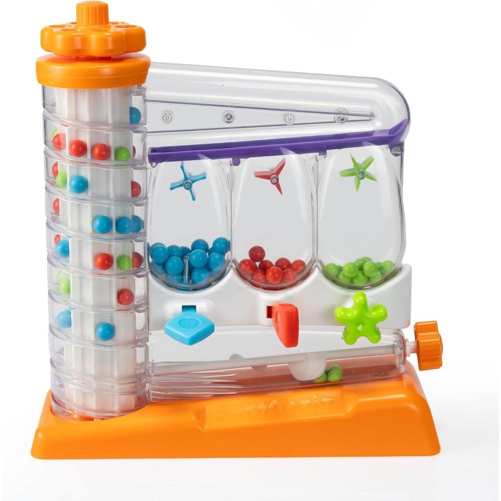 imageFat Brain Toys SortAgain Sensory Marble Run Toy with Magical SelfSorting Feature Engaging FineMotor Fun for Ages 2