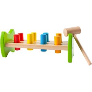 Fat Brain Toys Pound & Tap Hammer Bench – Wooden Fine Motor Skill Toy for Toddlers