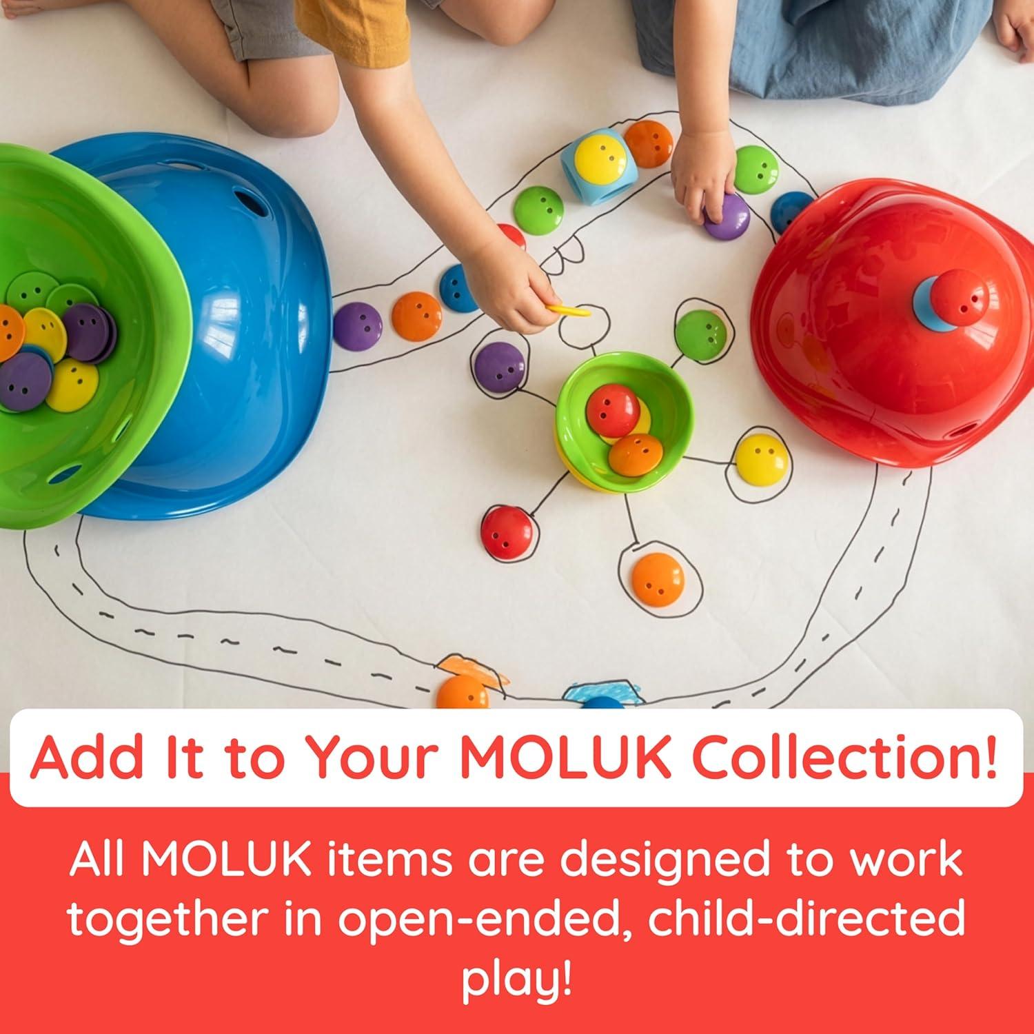 imageFat Brain Toys bilibo Midi by MOLUK Red OpenEnded Creative Play Toy for Toddlers and Kids Ages 2 and UpBlue